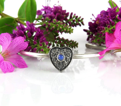 MADE TO ORDER :: Beneath the Aurora - Ethiopian Opal Sterling Silver Bangle