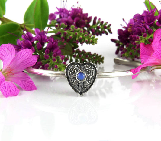 MADE TO ORDER :: Beneath the Aurora - Ethiopian Opal Sterling Silver Bangle