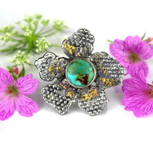 Natural Vibration - Turquoise Sterling Silver Ring