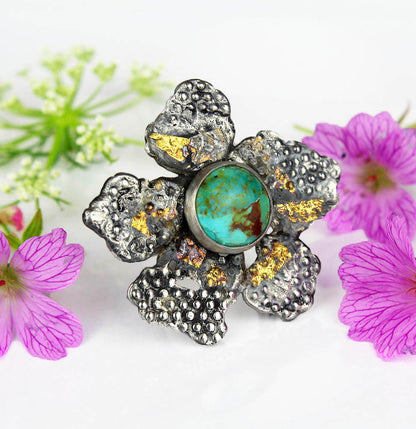 Natural Vibration - Turquoise Sterling Silver Ring