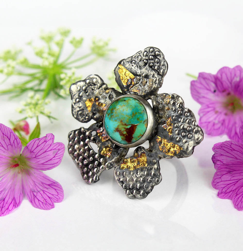 Natural Vibration - Turquoise Sterling Silver Ring