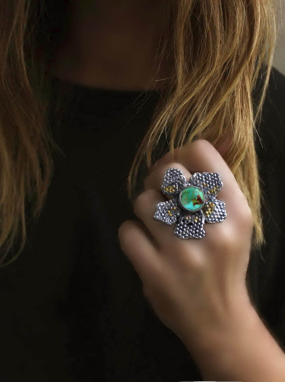 Natural Vibration - Turquoise Sterling Silver Ring