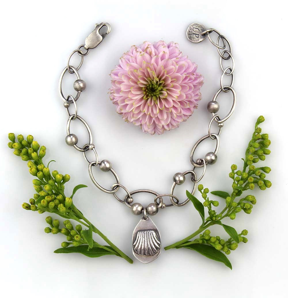 Resting on the Shore - Aquamarine Sterling Silver Bracelet