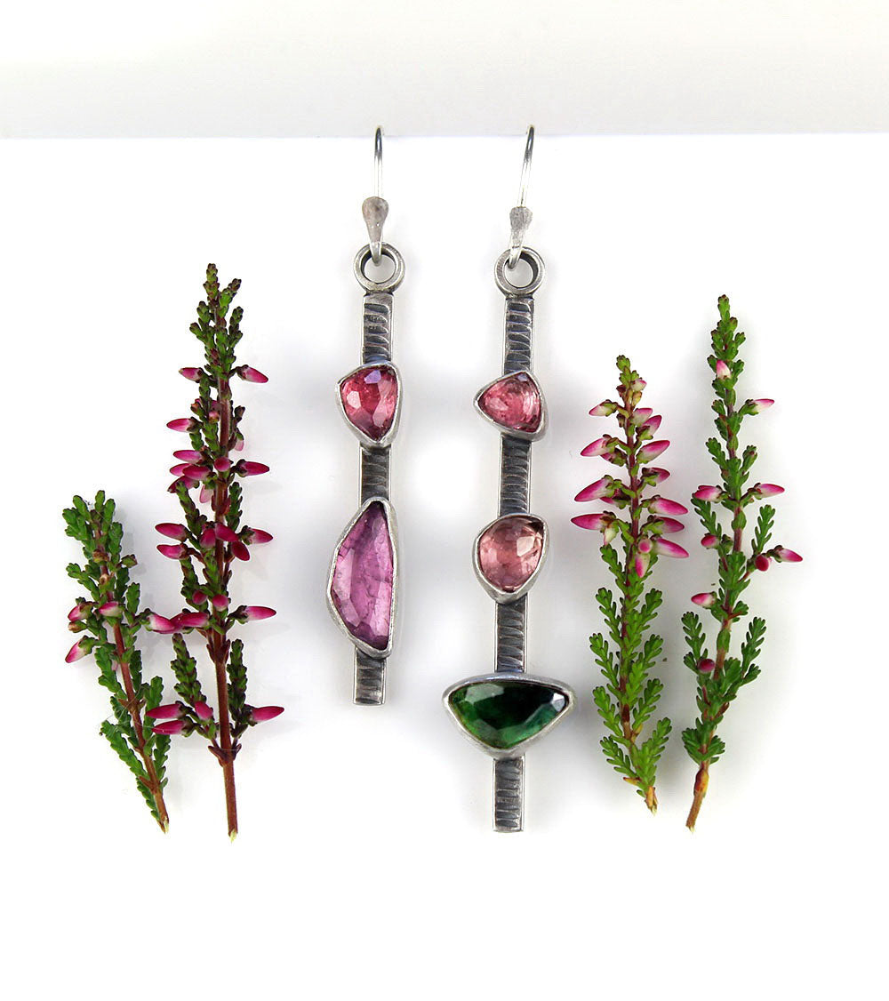 MADE TO ORDER :: The Light Beneath - Tourmaline Sterling Silver Earrings