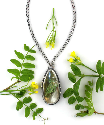 An Underwater Forest - Lodolite Sterling Silver Necklace