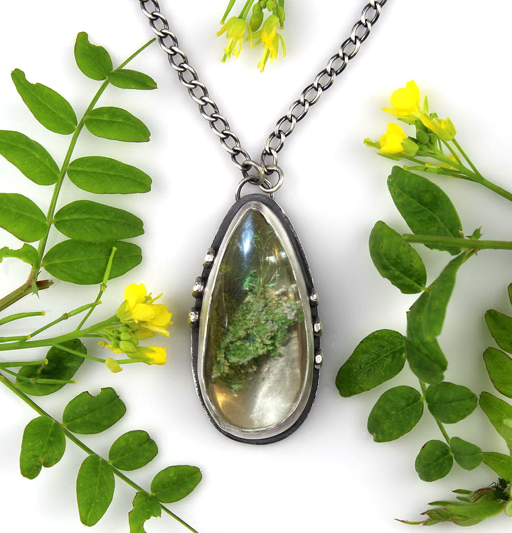An Underwater Forest - Lodolite Sterling Silver Necklace