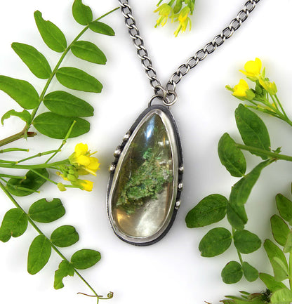 An Underwater Forest - Lodolite Sterling Silver Necklace