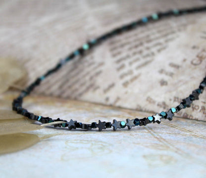Autumn whispers - Hematite Beaded necklace