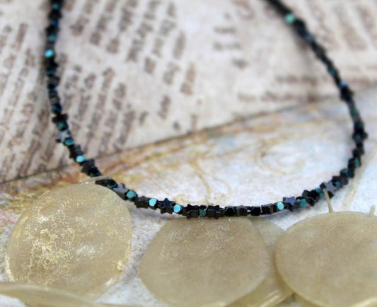 Autumn whispers - Hematite Beaded necklace