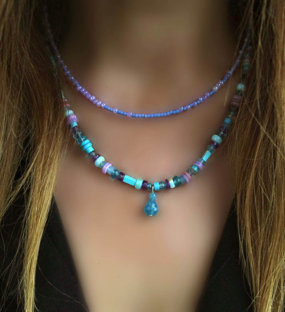 Thoughts of Serenity - Gemstone Sterling Silver Necklace