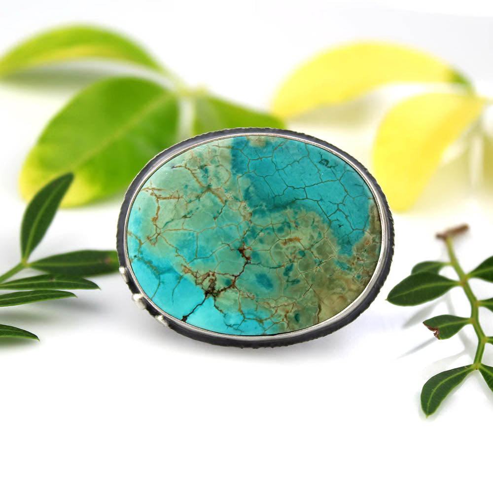 Island in the Sky - Turquoise Sterling Silver Ring