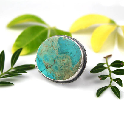 Island in the Sky - Turquoise Sterling Silver Ring