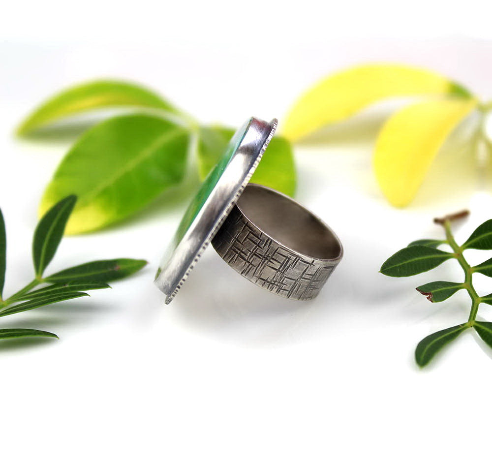 Island in the Sky - Turquoise Sterling Silver Ring