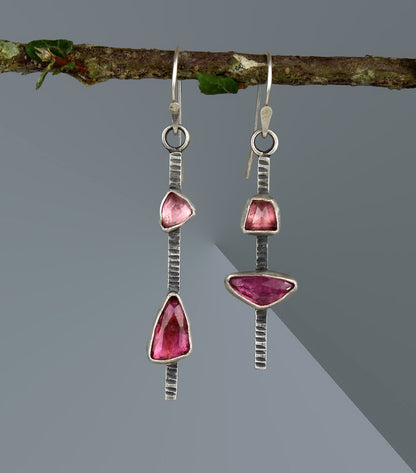MADE TO ORDER :: The Light Beneath - Tourmaline Sterling Silver Earrings