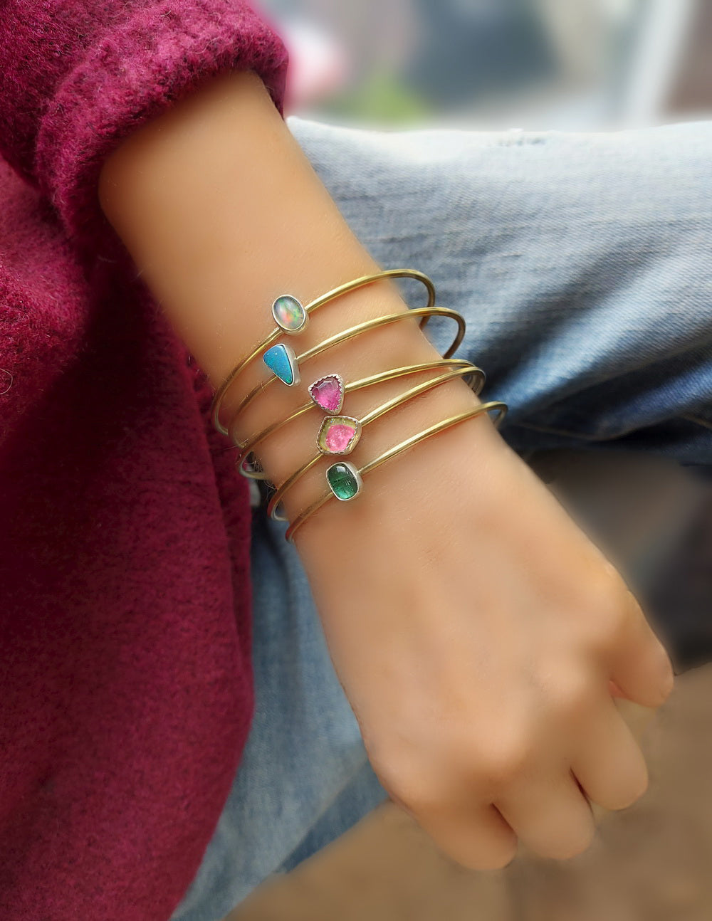 Time within the Cycle - Gemstone Bangles