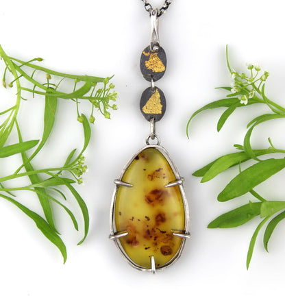 Ancient Life - Baltic Amber Sterling Silver Necklace
