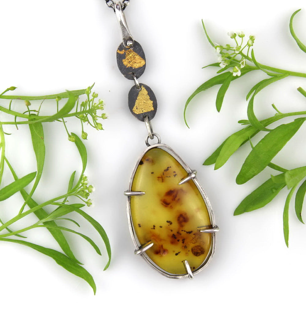 Ancient Life - Baltic Amber Sterling Silver Necklace