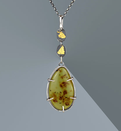 Ancient Life - Baltic Amber Sterling Silver Necklace