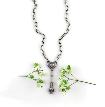 MADE TO ORDER :: To the Heart of Life - Sterling Silver Lariat Necklace