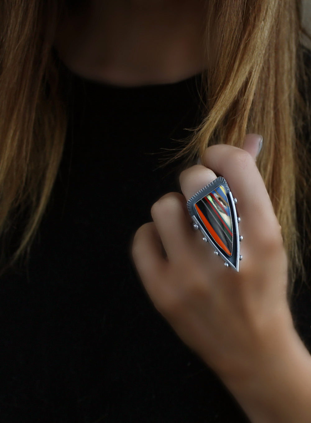 Touching the Heart - Surfite Sterling Silver Ring