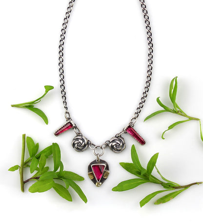 Flowering the World - Tourmaline Sterling Silver Necklace