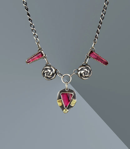 Flowering the World - Tourmaline Sterling Silver Necklace