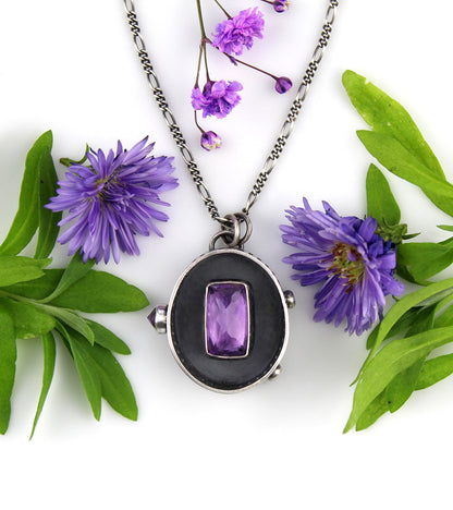 The Angel of Life - Amethyst Sterling Silver Necklace