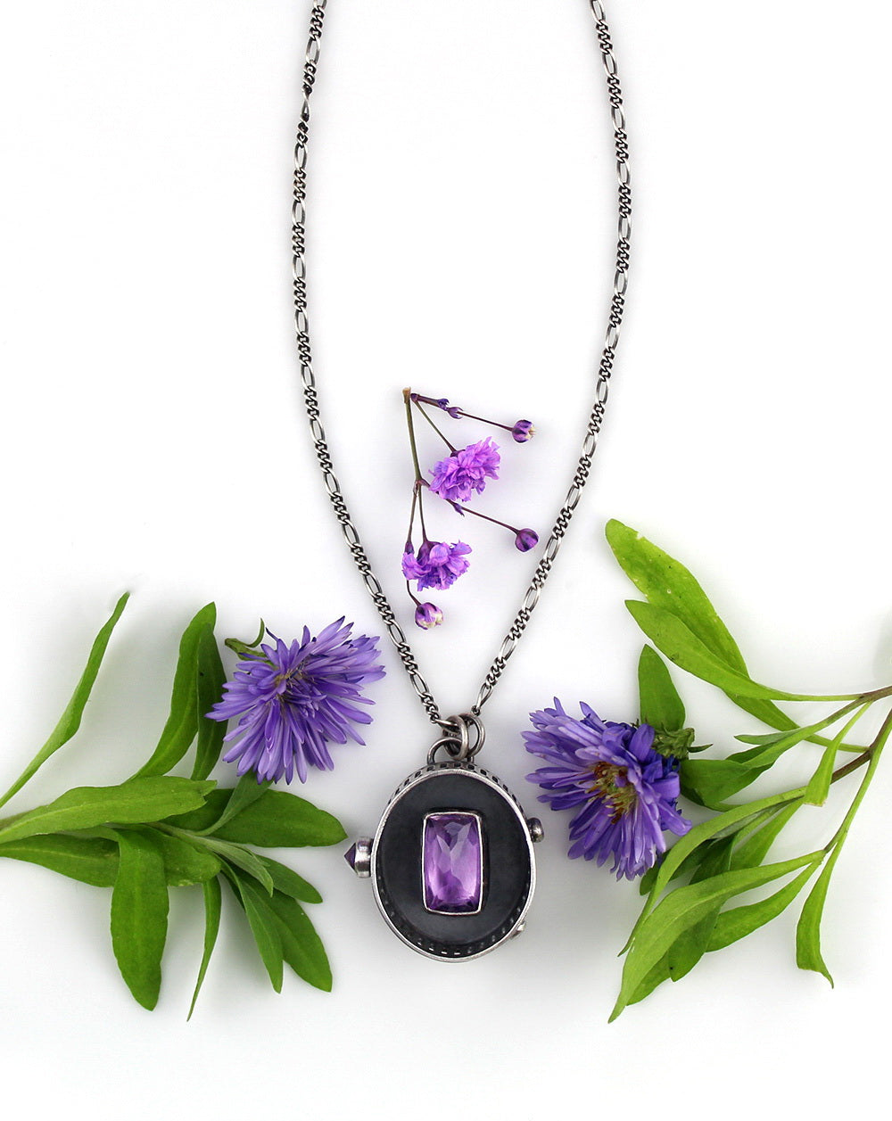 The Angel of Life - Amethyst Sterling Silver Necklace