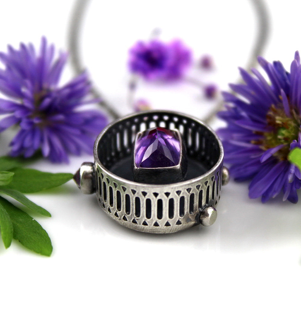 The Angel of Life - Amethyst Sterling Silver Necklace