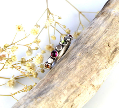 Flowering the World - Tourmaline Sterling Silver Ring