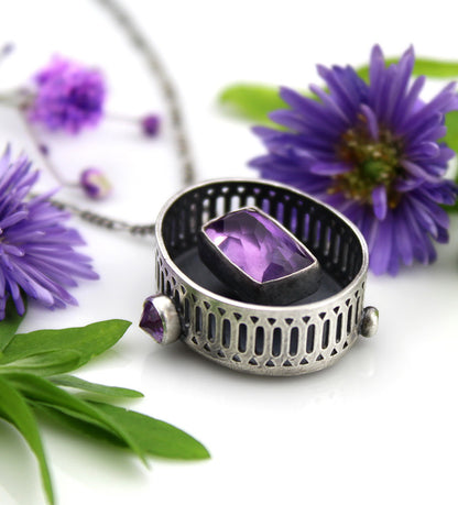 The Angel of Life - Amethyst Sterling Silver Necklace