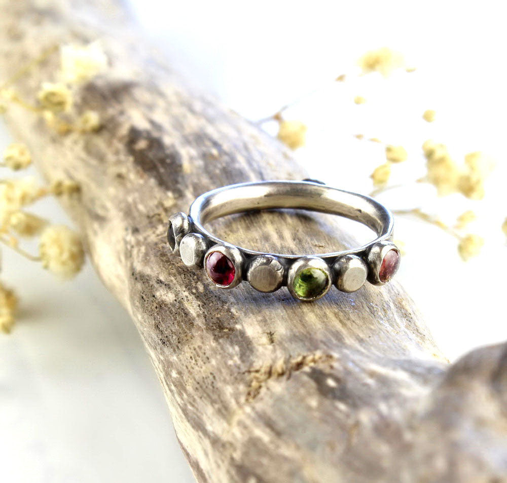 Flowering the World - Tourmaline Sterling Silver Ring