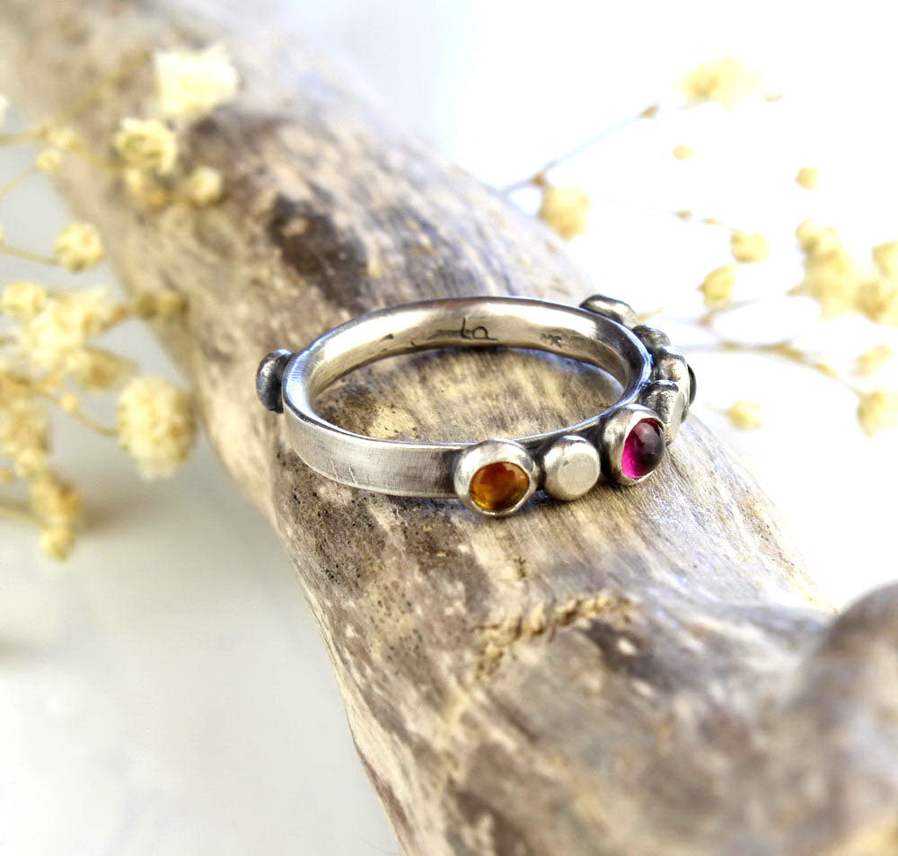 Flowering the World - Tourmaline Sterling Silver Ring