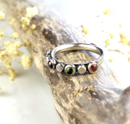 Flowering the World - Tourmaline Sterling Silver Ring