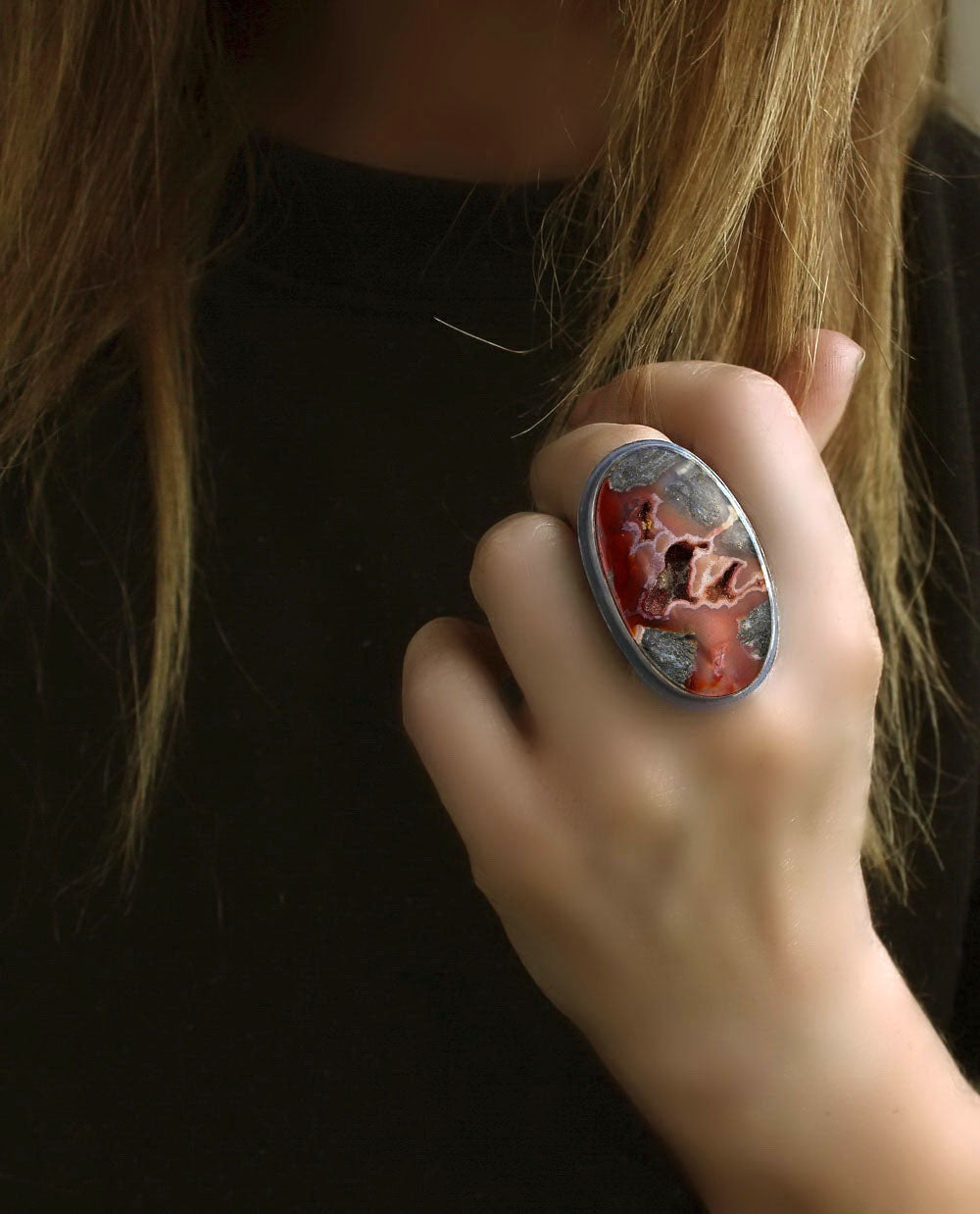 Fire Beneath the Ice - Marcasite Sterling Silver Ring