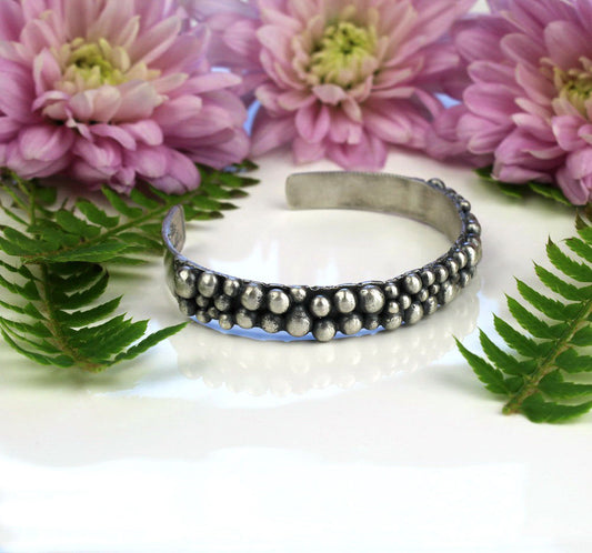 MADE TO ORDER :: Bubbles of Light - Sterling Silver Cuff