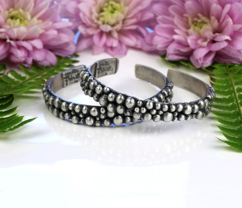 MADE TO ORDER :: Bubbles of Light - Sterling Silver Cuff