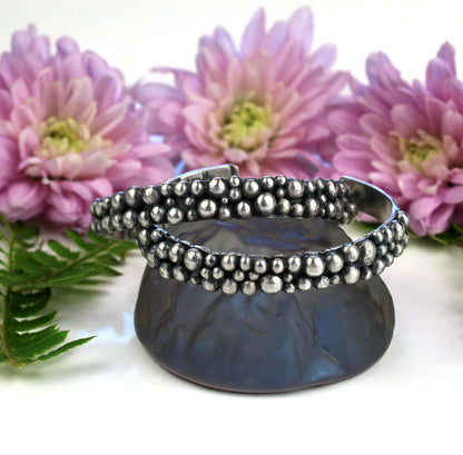 MADE TO ORDER :: Bubbles of Light - Sterling Silver Cuff