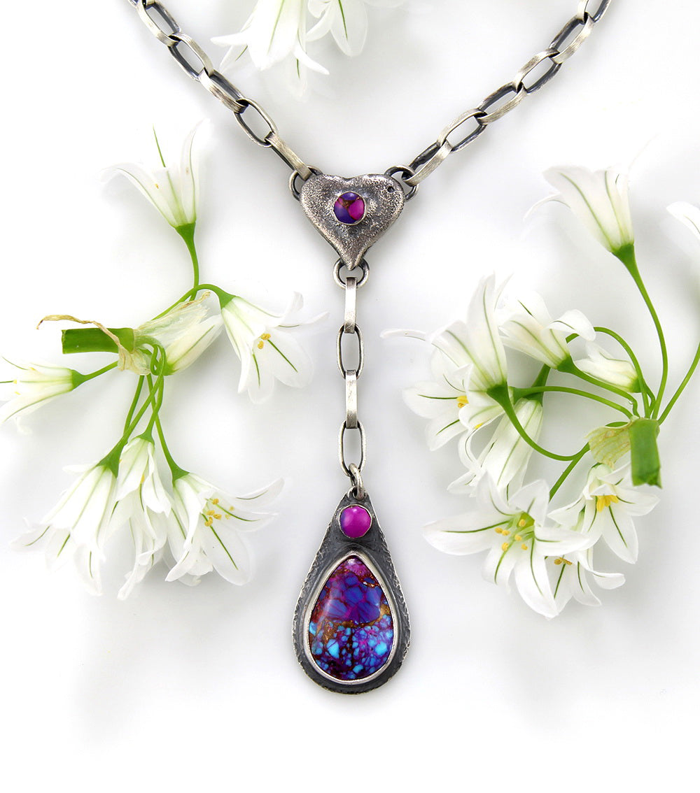 Magic Heart - Mohave Turquoise Sterling Silver Necklace