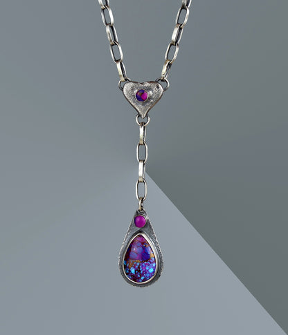 Magic Heart - Mohave Turquoise Sterling Silver Necklace