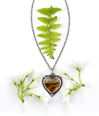 The Inner Light - Montana Agate Sterling Silver Necklace