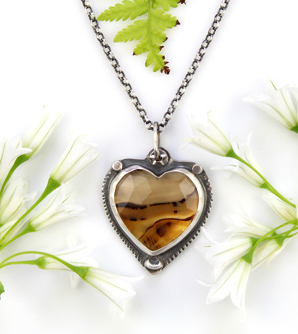 The Inner Light - Montana Agate Sterling Silver Necklace