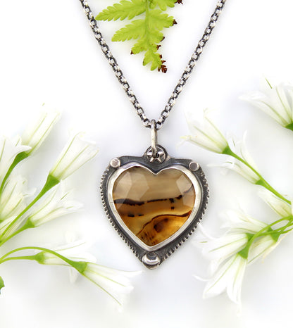 The Inner Light - Montana Agate Sterling Silver Necklace