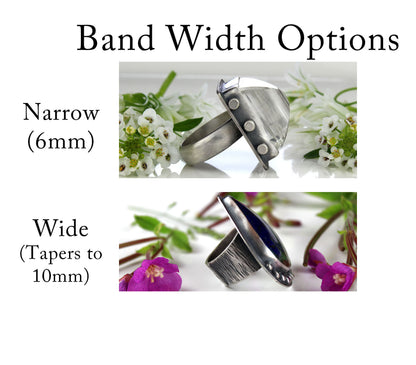 MADE TO ORDER :: Amid the Clouds - Plume Agate Sterling Silver Ring