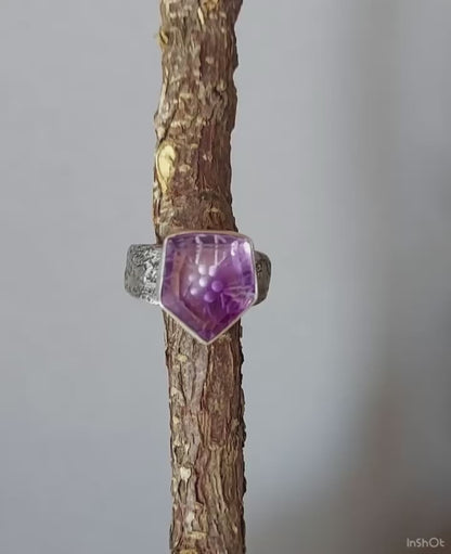 Royal Blossom - Amethyst Sterling Silver Ring