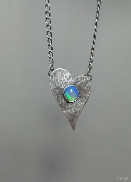 Universal Life - Ethiopian Opal Sterling Silver Necklace