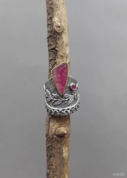 A Petal of Life - Tourmaline Sterling Silver Ring