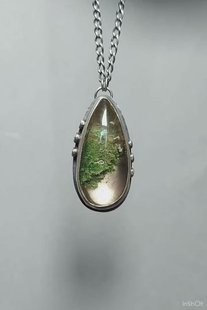 An Underwater Forest - Lodolite Sterling Silver Necklace